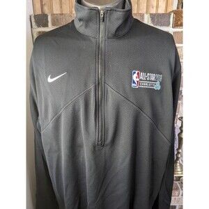 Nike NBA Dri-Fit  All Star 2019 Charlotte Black 1/2 Zip Pullover Men's Sz XXL